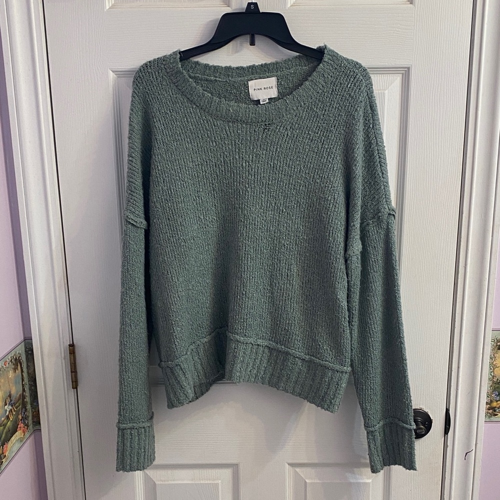a new day Sage Green Crew Neck Sweater